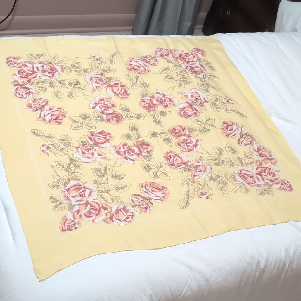 Floral Yellow Scarf